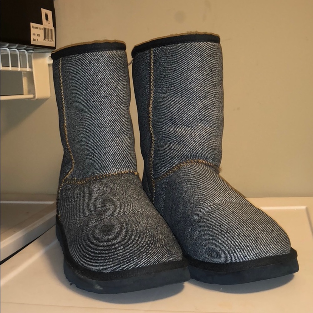 Denim look UGGS worn